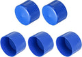 uxcell 5pcs Rubber End Caps 75mm(3 Inch) ID Vinyl PVC Round Tube Bolt Cap Cover Screw Thread Protectors Blue