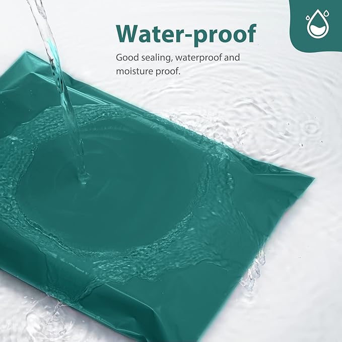 Fuxury Poly Mailers 12x15.5 Inch 50 Pcs, Waterproof Shipping Bags for Clothing, Strong Adhesive Heavy Duty Shipping Mailing Envelopes for Business, Self Seal Mailers Poly Bags,Forest Green