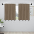 Easy-Going Rod Pocket Blackout Curtains for Bedroom, Room Darkening Window Curtains for Living Room, Thermal Insulated Noise Reduction Solid Window Drapes, 2 Panels(42x36 in, Camel)