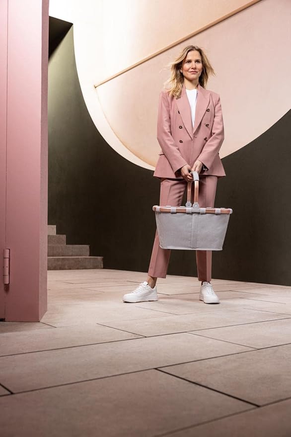 reisenthel carrybag twist sky rose - Sturdy shopping basket with plenty of storage space and practical inner pocket - Elegant and water-repellent design