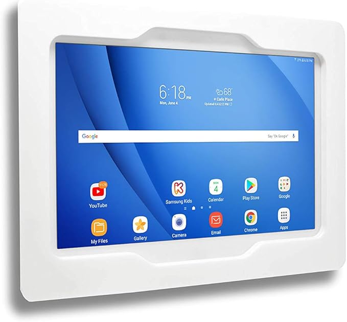 TABcare Security Anti-Theft Acrylic VESA Enclosure for Amazon Tablet with Free Wall Mount Kit (White, Fire HD 8 2016/2017/2018)
