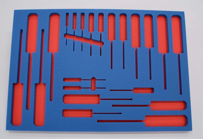 5S Tool Box Shadow Foam Organizers (2 Color) FITS Craftsman Model# 113668 (16.5" x 36.75", Blue Top/Red Bottom)…