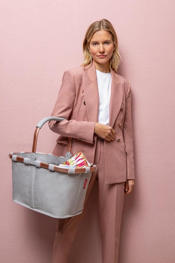 reisenthel carrybag twist sky rose - Sturdy shopping basket with plenty of storage space and practical inner pocket - Elegant and water-repellent design