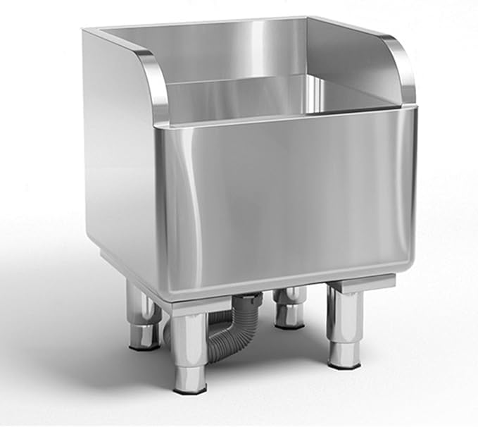 Commercial Floor Mop Sink，Stainless Steel Mop Service Basin，Mop Cleaning Sink，Vertical industrial sewage tank for balconies, laundry rooms, industries, etc（17.7”×16.1”×21.6”)