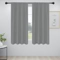Easy-Going Rod Pocket Blackout Curtains for Bedroom, Room Darkening Window Curtains for Living Room, Thermal Insulated Noise Reduction Solid Window Drapes, 2 Panels(34x63 in, Light Gray)