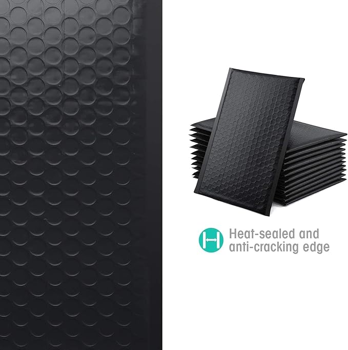 GSSUSA Black Bubble Mailers 6x10 Small Padded Envelopes 9600 Pack,1 Pallet,Strong Adhesion Shipping Mailer Self-Seal Bubble Envelopes for Small Business