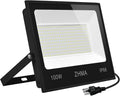 100W Flood Lights Outdoor,9000LM LED Work Light with Plug and Switch-IP66 Waterproof Bright Security Lights-6500K White Light,for Yard,Garden,Playground,Backyard,Garage,Lawn