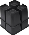 Bed Risers 2 inch, 3 inch, 4 inch, 6 inch or 8 inch Heavy Duty Furniture Risers, Up to 6000 Lbs L Shaped Design Bed Lifts Blocks for Couch Desk Sofa Table (Black, 8 Inch 8 Pack)