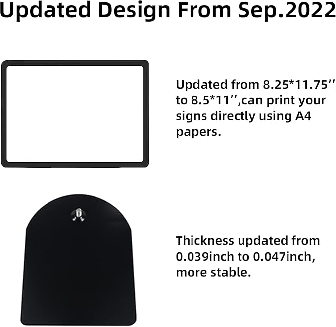 Sign Holder Stand,Sign Stand for Display,Adjustable Sign Holders For Table Top,Table Sign Holders 8.5 x 11,4 Packs, (Black, 39''height 4pcs)
