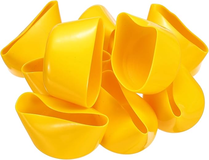 uxcell 10pcs Rubber End Caps 65mm(2.6 Inch) ID Vinyl Round End Cap Cover Screw Thread Protector Yellow