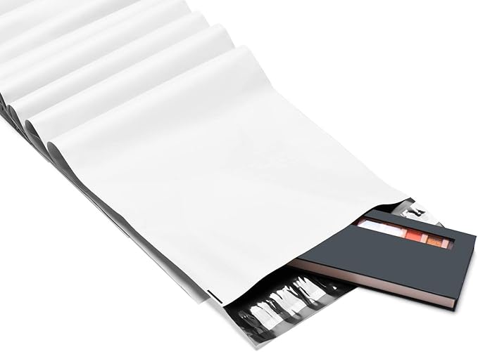 Metronic 1000 Pack 6x9 inch White Poly Mailer Envelopes Shipping Bags with Self Adhesive, Waterproof and Tear-Proof Postal Bags