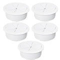 5 Pcs Desk Grommet 2-1/16" / 53 mm, Desk Hole Cover for Cables White, Cable Grommet ABS Plastic, Desk Hole Grommet for Home & Office Pc, Detachable Cable Cord Organizer
