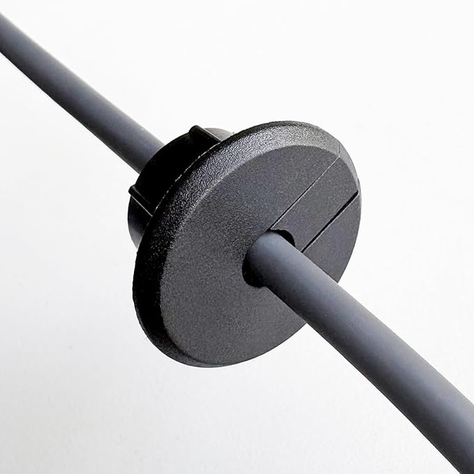 Wall Bushing Grommet for Starlink Dishy Router Ethernet adapter Cable, Starlink Cable Routing Kit Feed-Through for 1 inch Wall Hole and Furnitures Wire Hole (Black, 2 Pack)