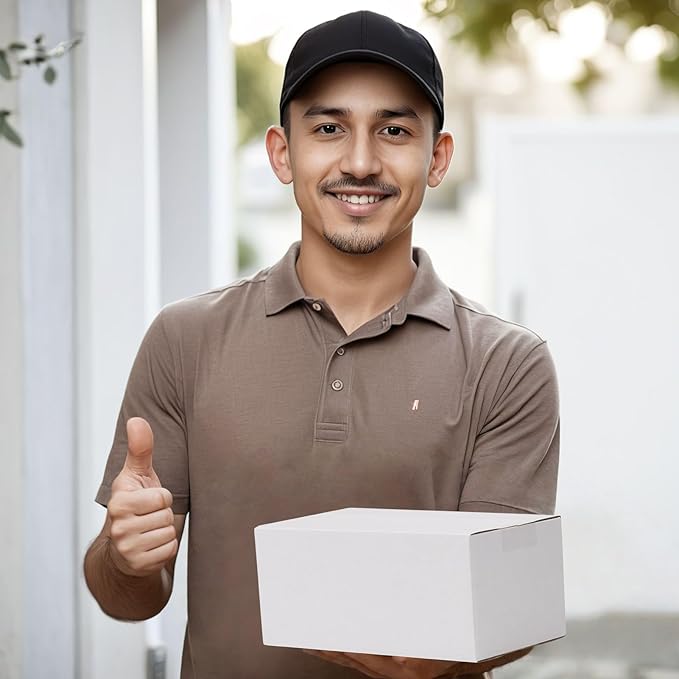Calenzana 9x5x4 Shipping Boxes Set of 40, White Corrugated Cardboard Box for Mailing Packing Gifts Small Business