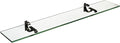 Spancraft Glass M-4.75x30-Black Monarch Glass Shelf, Black, 4.75" x 30"