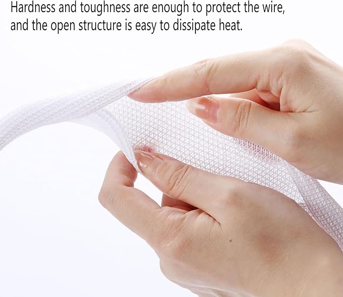 1/4" x25ft Split Sleeve Wire Loom Tubing - Cat-Proof Cord Protector for USB, Power, Audio/Video Cables | Chew-Resistant Cable Sleeve | Easy Install, White