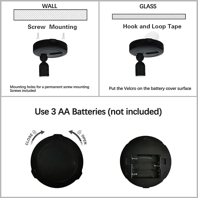 Picture Light Battery Operated, 3 Color Temperatures Picture Light with Remote, Indoor LED Spot Lights for Plants for Wall Frame Dartboard Art Painting Display Accent-Black