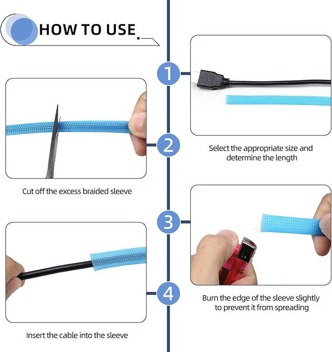 Braided Expandable Cable Sleeve, PET Wire Loom, Flexible Mesh Sleeving Cord Management for TV, Computer, Home Theater, Automotive, Protect Cat from Chewing Cords (Yellow, 1" x 100ft)
