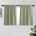 KGORGE Short Blackout Curtains for Small Window, Privacy Thermal Insulated Bathroom Curtains Noise Reducing Drapes for Bedroom Kitchen Cafe Living Room, W34 x L45 inches, Sage Green, 2 Panels