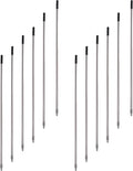 Matthew Cleaning Commercial Screw On Mop Handle for Floor Cleaning Heavy Duty Mop Head Replacement Holder 60inch with Threaded Metal Tip(Gray, 12 Pack)