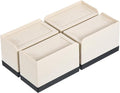 uxcell Furniture Risers 3 Inch, 4Pcs Rectangle Bed Risers Adjustable Couch Lifter for Extender for Bed Desk Sofa Table Lift Support Up to 1300Lbs, Beige