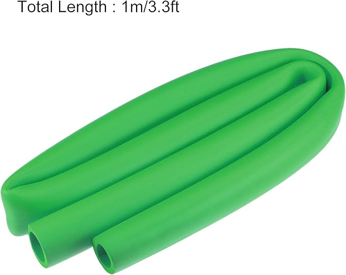 uxcell Foam Tubing for Handle Grip Support, 22mm ID 32mm OD 1m Length Green