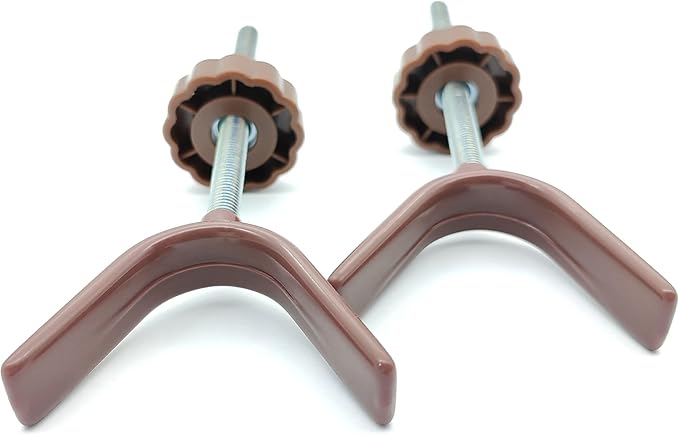 Baby Gate Banister Adapter Y-Spindle Rods - M8 (8mm) Replacement Bolt Part for Pressure Mounted Baby and Pet Safety Stair Gates, Extra Long Wall Mounting Screws Rod & Bolts (Y-Brown-2 Pack)