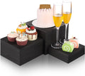 3 Pack Wood Cake Cupcake Stand Buffet Risers, Wooden Display Stand Wood Display Riser, Square Food Display Risers for Party Wedding Birthday Home (6" 7" 8")