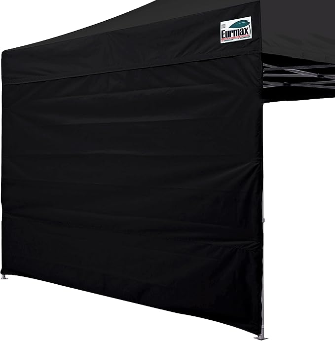 Eurmax USA Instant Canopy SunWall Tent Sidewalls for 10x10 Pop Up Canopy Tent,1 Pack Sidewall Only (Black)