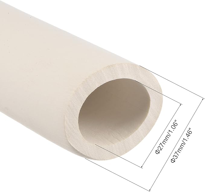 uxcell Foam Tubing for Handle Grip Support, 27mm ID 37mm OD 1m Length White