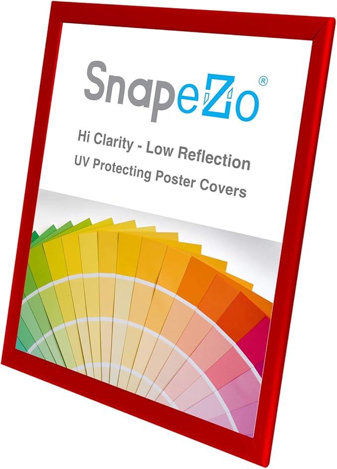 SnapeZo Photo Frame 16x20, Red, 1.25 Inch Aluminum Profile, Front-Loading Snap Frame, Wall Mounting, Professional Series
