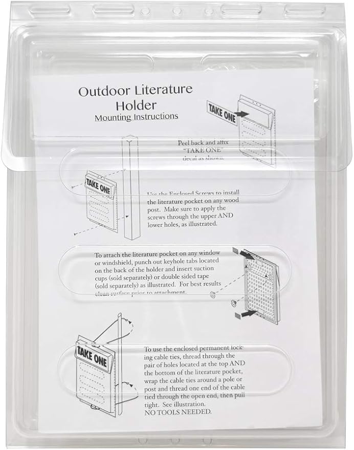 Mediz Outdoor Real Estate Brochure Box - Easy to Use Take One Document Holder Can Hold 200, 8.5 x 11 Documents, Flyers & Brochures or Other Outdoor Marketing Needs (12)