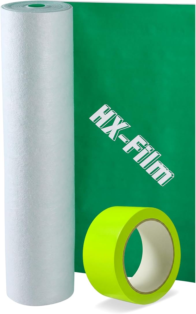 39" x 50' Heavy-Duty Floor Protection | Construction Grade Carpet Protector | Drop Cloth Plastic Film for Hardwood Floors | Waterproof Painters Covering with No Residue (Green)