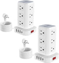 Power Strip Tower (Fast Charge 3A, 6.5 FT (2 Pack))