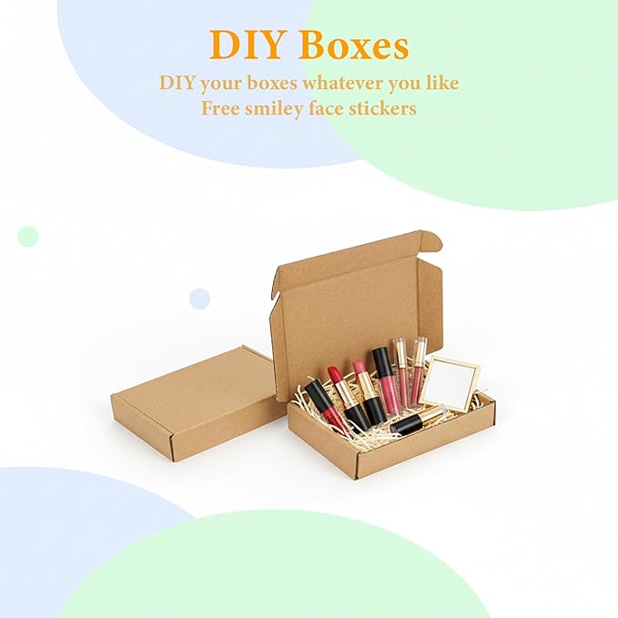MEBRUDY 6x4x1 Inches Shipping Boxes Pack of 100, Small Corrugated Cardboard Box for Mailing Mailer Packing, Brown