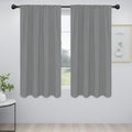 Easy-Going Rod Pocket Blackout Curtains for Bedroom, Room Darkening Window Curtains for Living Room, Thermal Insulated Noise Reduction Solid Window Drapes, 2 Panels(42x63 in, Light Gray)