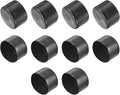uxcell 10pcs Rubber End Caps 65mm(2 9/16") ID Vinyl Round End Cap Cover Screw Thread Protector Dark Grey