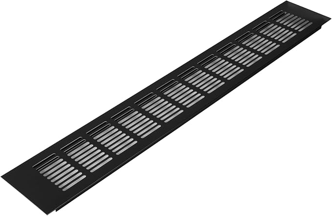 Vent Systems 19.69 x 3.15 Inch (Outer Size) Air Supply Ventilation Grille - Brown Aluminum Rectangle Intake/Exhaust Door Vent Deflector - HVAC for Home Improvement Floor, Wall Duct Cover