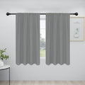 Easy-Going Rod Pocket Blackout Curtains for Bedroom, Room Darkening Window Curtains for Living Room, Thermal Insulated Noise Reduction Solid Window Drapes, 2 Panels(34x54 in, Light Gray)