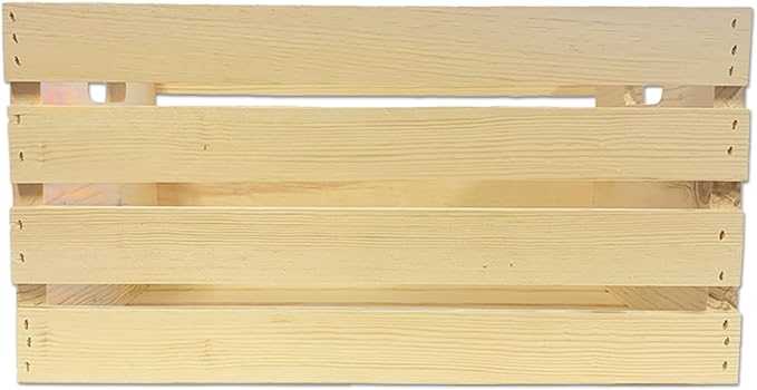 Wilson Large Wooden Pine Crate for Storage and Decoration at Home, Office, Kitchen, Bedroom, and Retail (12.5"x9.625"x17.875") (Set of 6) (6)