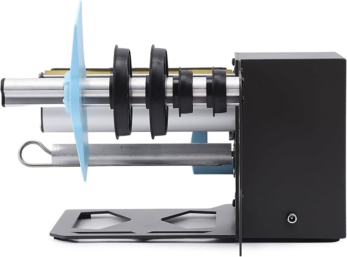 U.S. Solid Automatic Label Dispenser for Rolls and Fanfold Labels - Translucent and Opaque - Adjustable Speed - Core Sizes 1", 1.5", 3" - Width 0.2-7 in - Length 0.2 in-∞