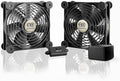 AC Infinity MULTIFAN S7-P, Quiet Dual 120mm AC-Powered Fan with Speed Control, UL-Certified for Receiver DVR PlayStation Xbox Component Cooling