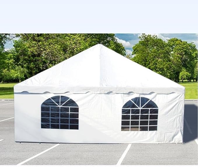 TentandTable Standard Cathedral Tent Sidewall, 8-Foot by 20-Foot, Waterproof Sidewalls for Commercial Party & Canopy Tents, UV Resistant & Removable, 14oz Translucent Vinyl, Tent Not Included