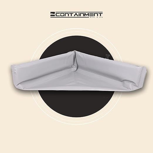 Spill Containment Berm - 18 oz PVC, 2’ x 2’ x 6” - Grey