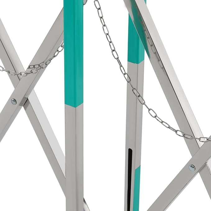 Expandable Metal Barricade, Safety Barrier with Casters 1.1x5M Portable Mobile Gate Stainless Steel Fence for Garage Construction Site Traffic Control (Colorful)