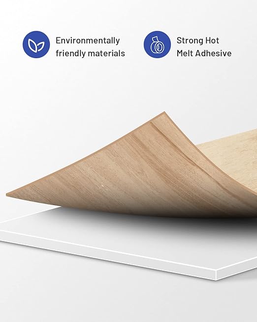 Birch Edge Banding 3/4 inch x 25 ft Real Wood Veneer Plywood Edge Banding Iron-on Pre-glued Veneer Edging Tape for Cabinet Repairs Furniture Restoration