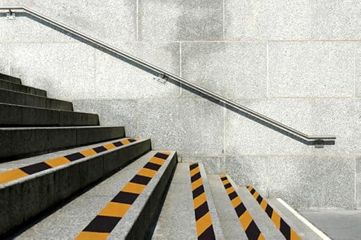 Anti Slip Tape Black/Yellow 2 inch x 66 ft, Non-Slip Strips Non Skid Safety Tape for Outdoor/Indoor Steps, Stairs, Traction Tread Staircases, Boats