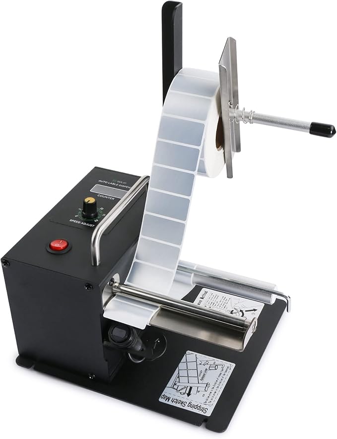 U.S. Solid Automatic Label Dispenser w/Counter - Speed Adjustable Label Dispensing Machine - Width 10-115MM Length 8-130MM - Translucent and Opaque Labels