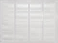 Repa Market Air Vent Cover 16x12 Inch (Outer Dimensions) White Galvanized Steel Louvered Grill Cover with Mesh Screen/Wall or Ceiling Vent/HVAC Register for Indoor and Outdoor Ventilation