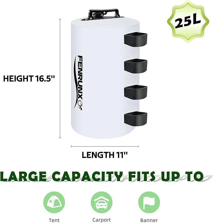 Canopy Water Weight Bag,440 LBS Heavy Duty Tent Weights Set of 8 Leg Weights for Pop Up Canopy,Tent,Gazebo,Carport,White